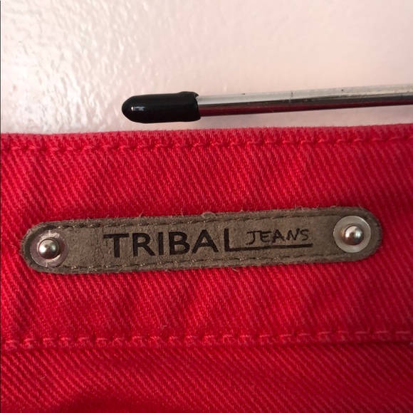 Tribal pink red jean short - Picture 5 of 7
